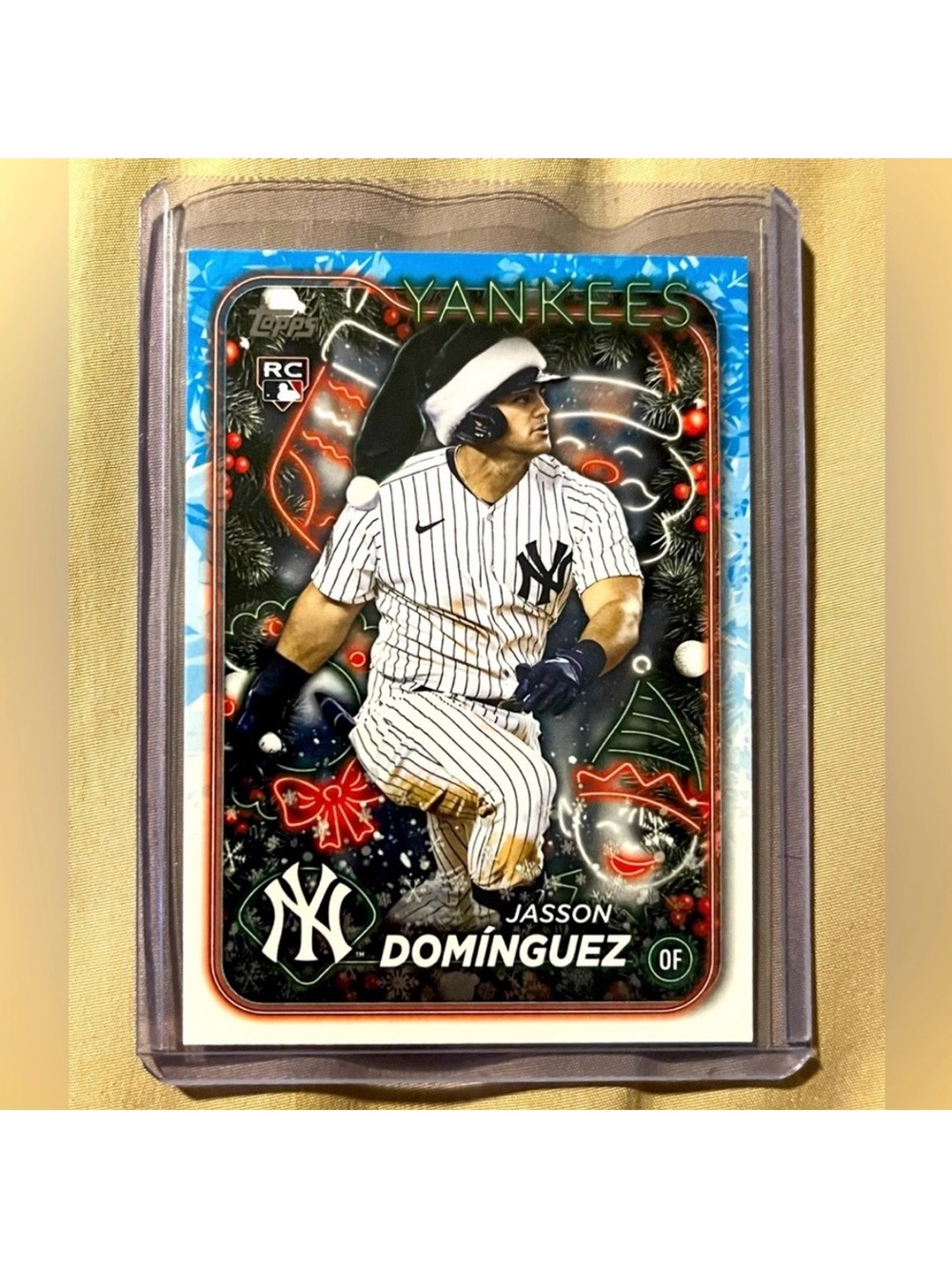 New York Yankees 2024 JASSON DOMINGUEZ TOPPS Holiday Series #H75 Rookie MLB Card
